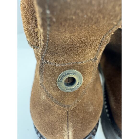 Salvatore Ferragamo Sport Women's Boots SH 0266 14 10 1C Brown Suede Italy - Picture 5 of 11